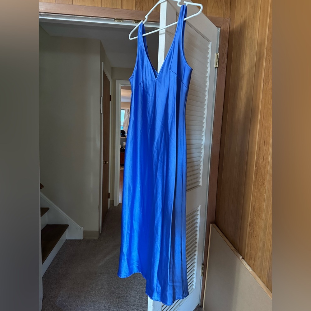 Vintage Flounce London Satin Dress